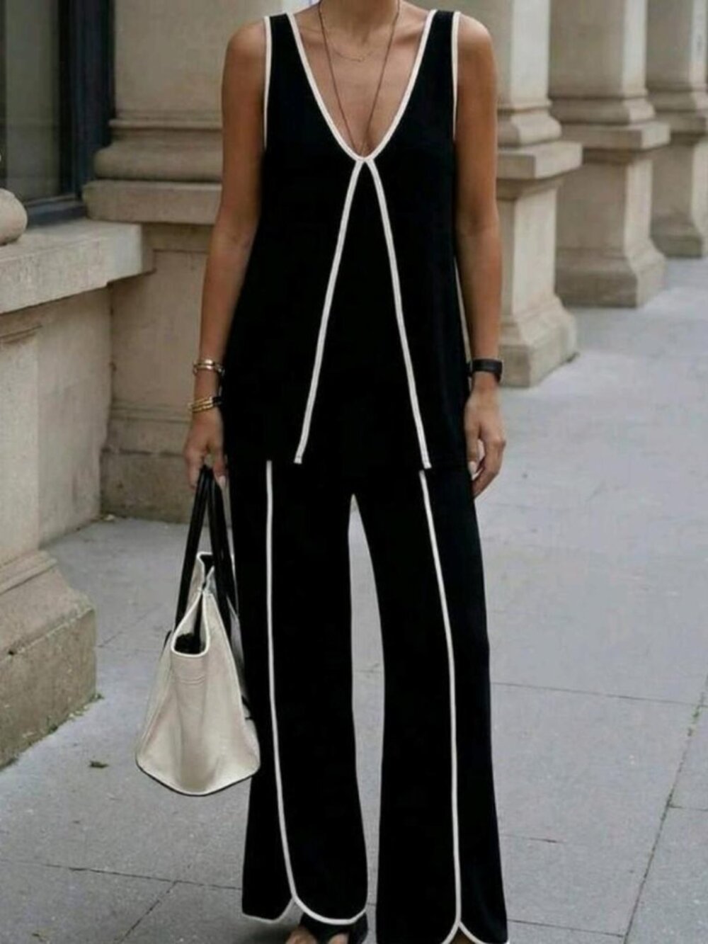 Monochrome Matching Set - Tank + Pant